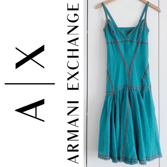 Armani Exchange Dresses & Skirts - Armani Exchange Teal Boho Dress